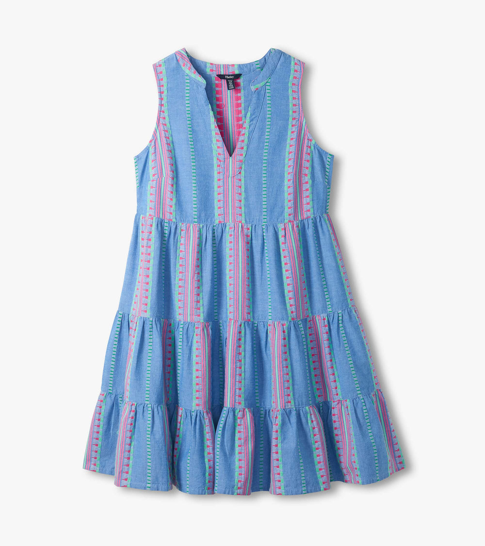 Savannah Dress - Chambray Stripes | Hatley