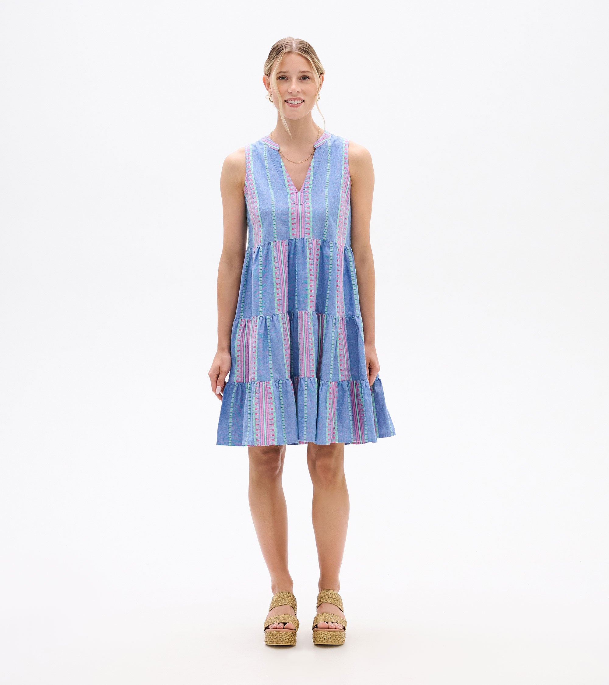 Savannah Dress - Chambray Stripes | Hatley