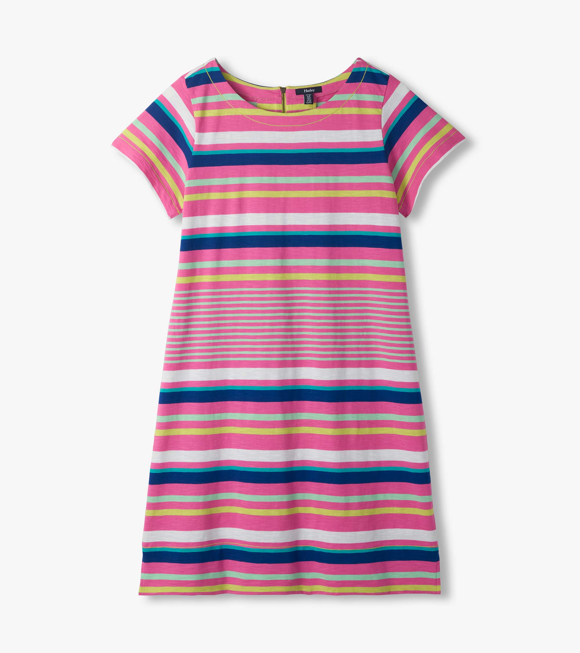 Zip-Back Tee Dress - Cheery Stripes | Hatley Discount Women