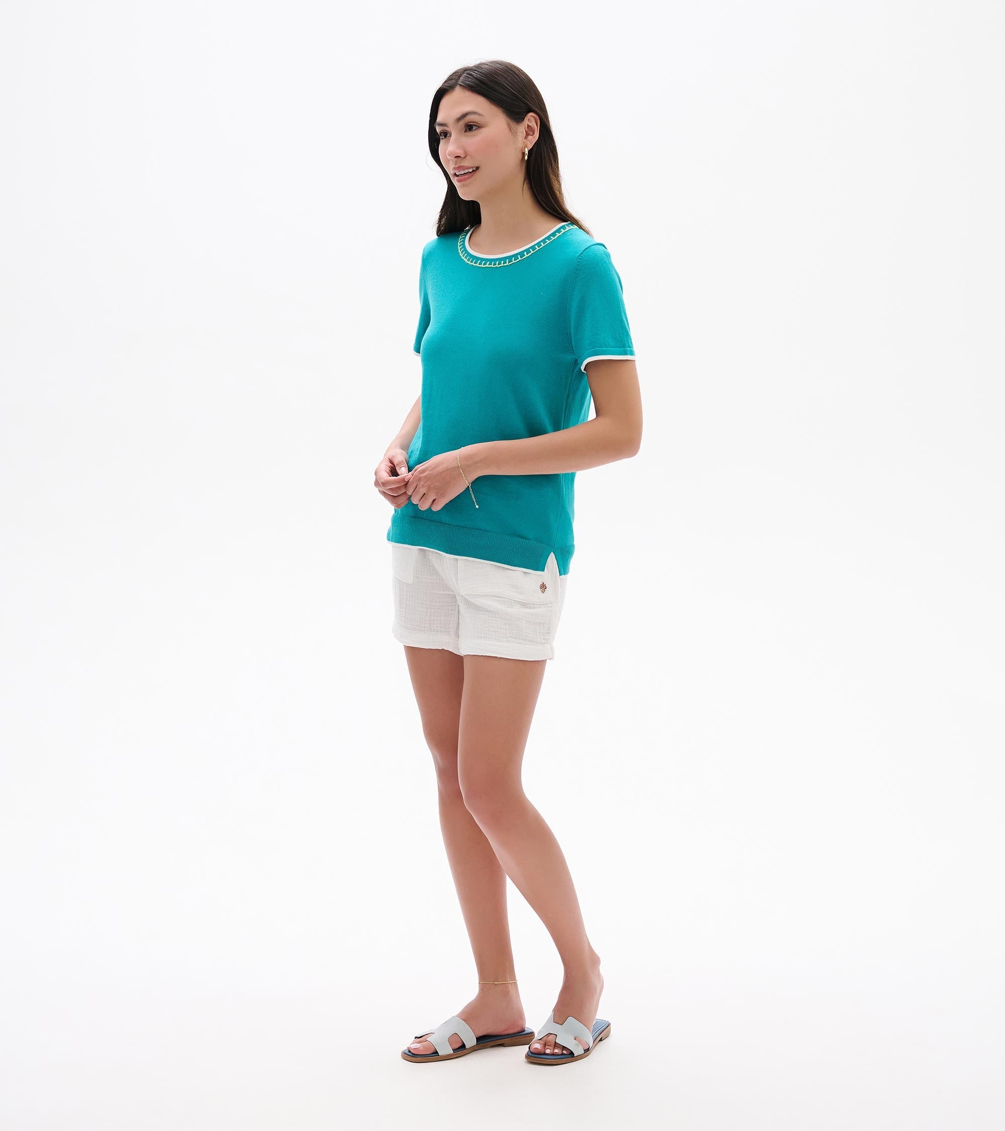 Simone Knit Tee - Ceramic | Hatley For Women