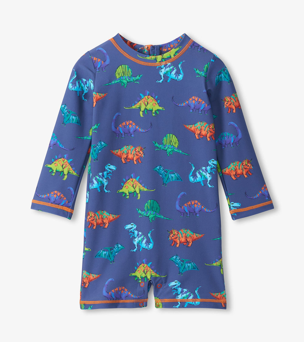Baby Boys Dino Party One-Piece Rashguard Swimsuit | Hatley Sale Baby & Toddler