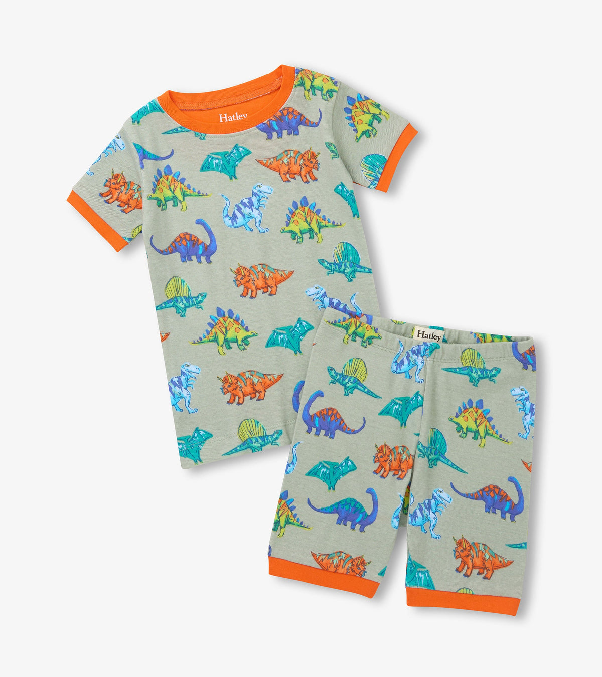 Boys Dino Party Cotton Short Pajama Set | Hatley Sale Boys