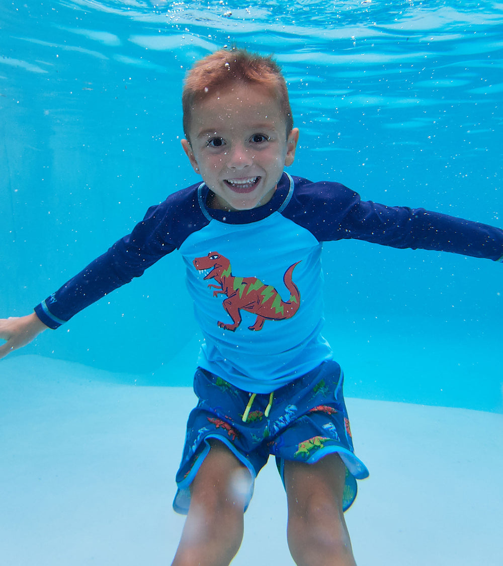 Boys Dino Graphic Long Sleeve Rashguard | Hatley For Boys