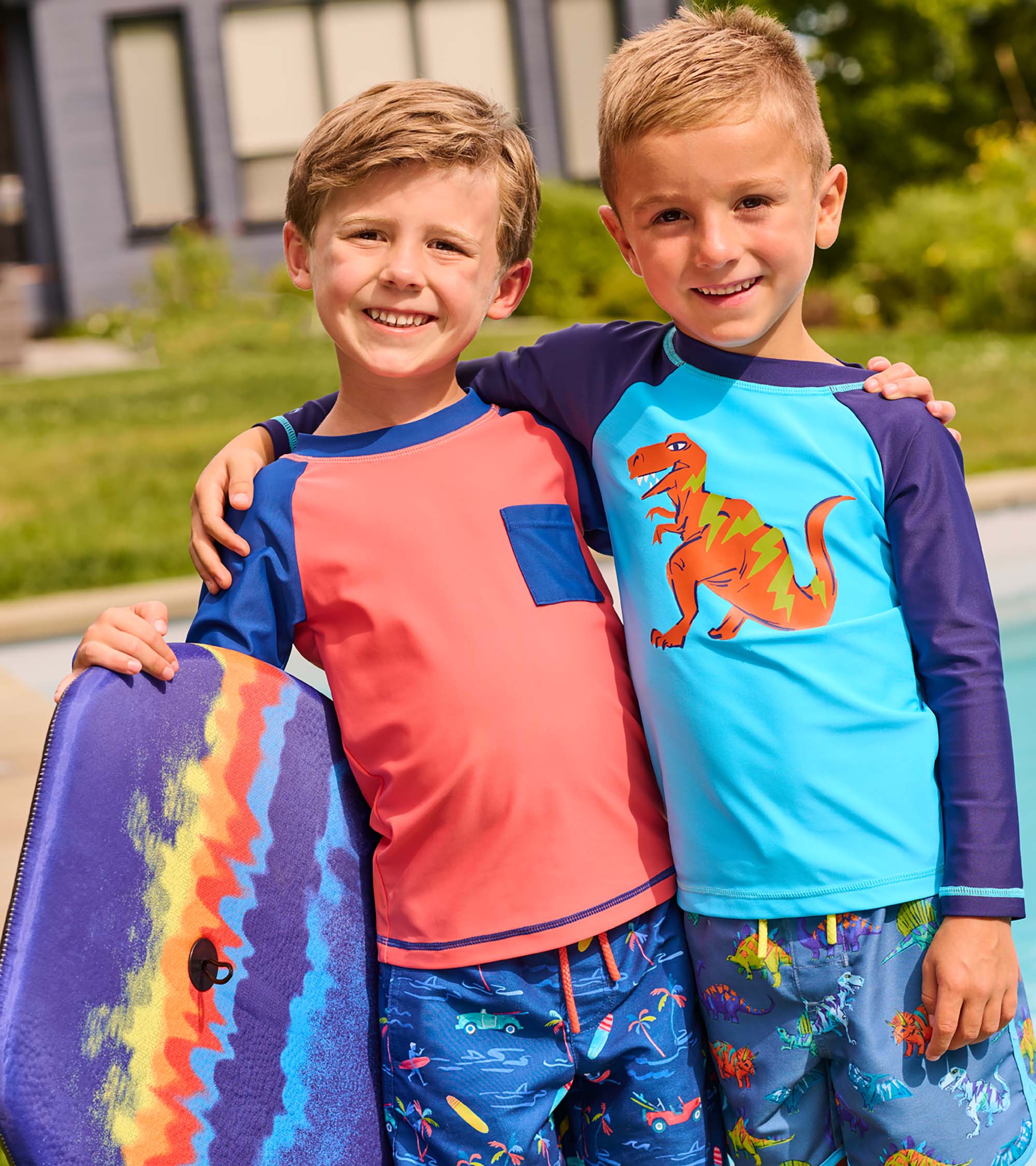 Boys Dino Graphic Long Sleeve Rashguard | Hatley For Boys