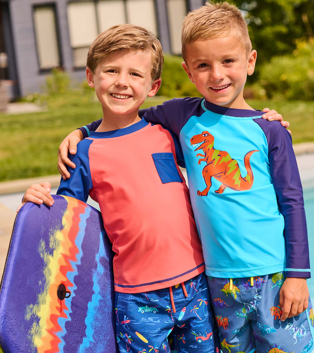 Boys Dino Graphic Long Sleeve Rashguard | Hatley For Boys