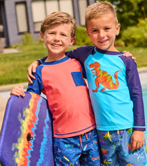 Boys Dino Graphic Long Sleeve Rashguard | Hatley For Boys