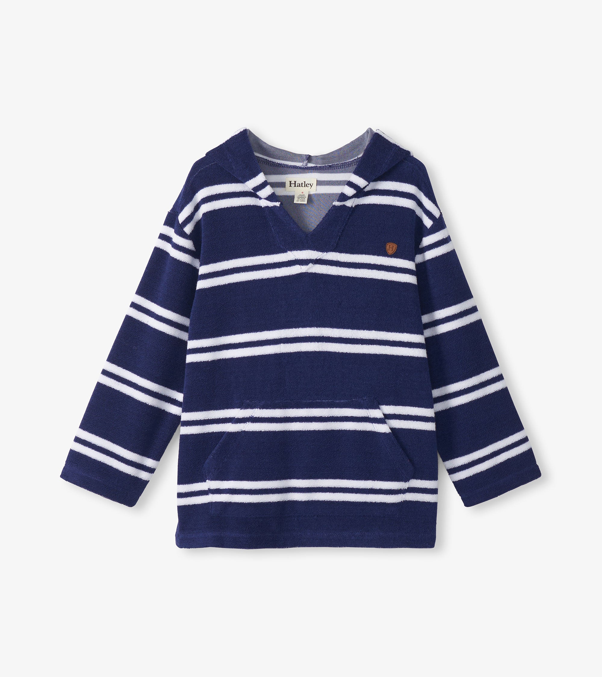 Boys Navy Stripes Hooded Long Sleeve Cover-Up | Hatley Sale Boys