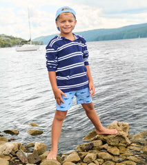 Boys Navy Stripes Hooded Long Sleeve Cover-Up | Hatley Sale Boys