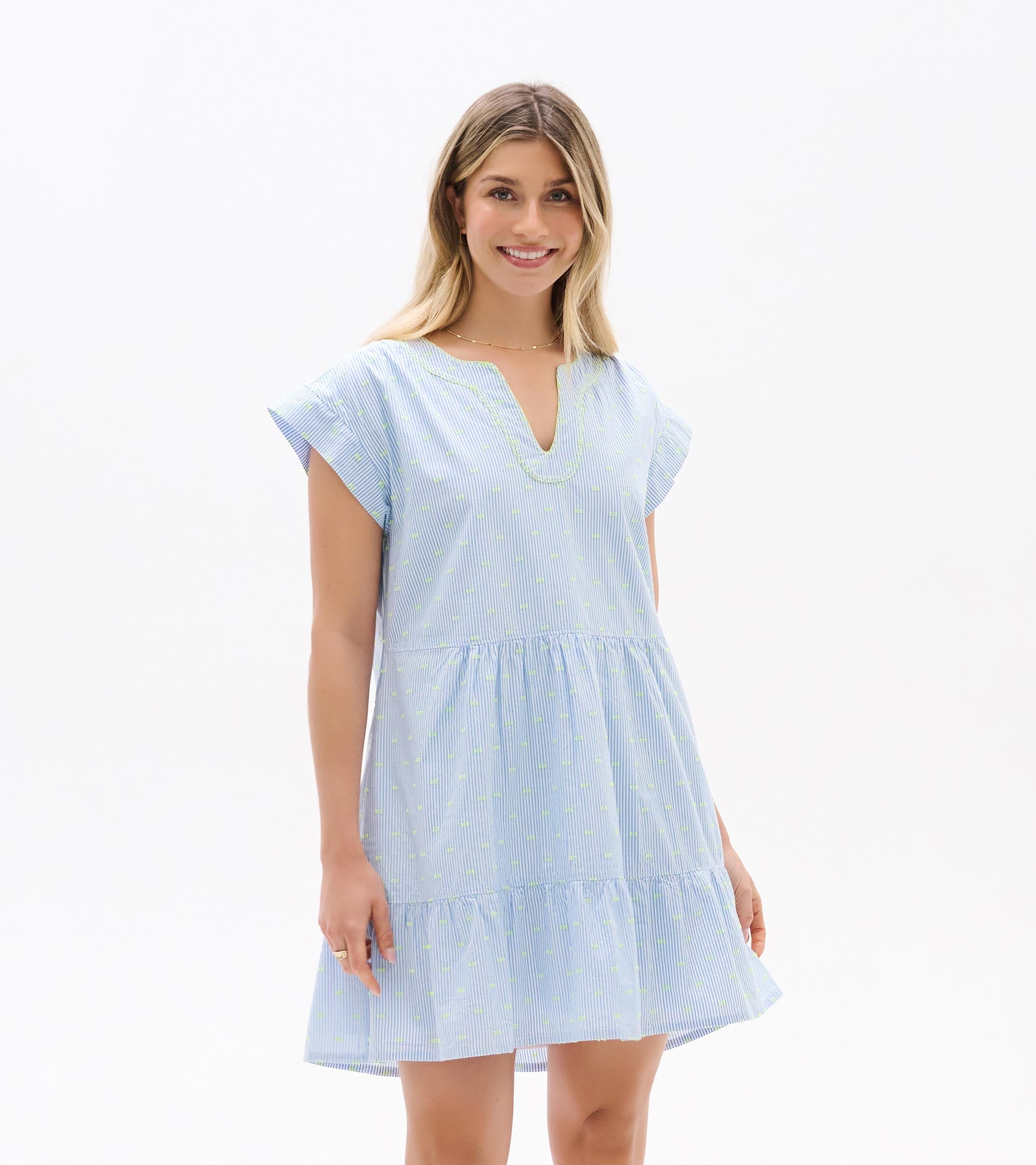 Emerson Dress - Neon Dots on Stripes | Hatley Outlet Women