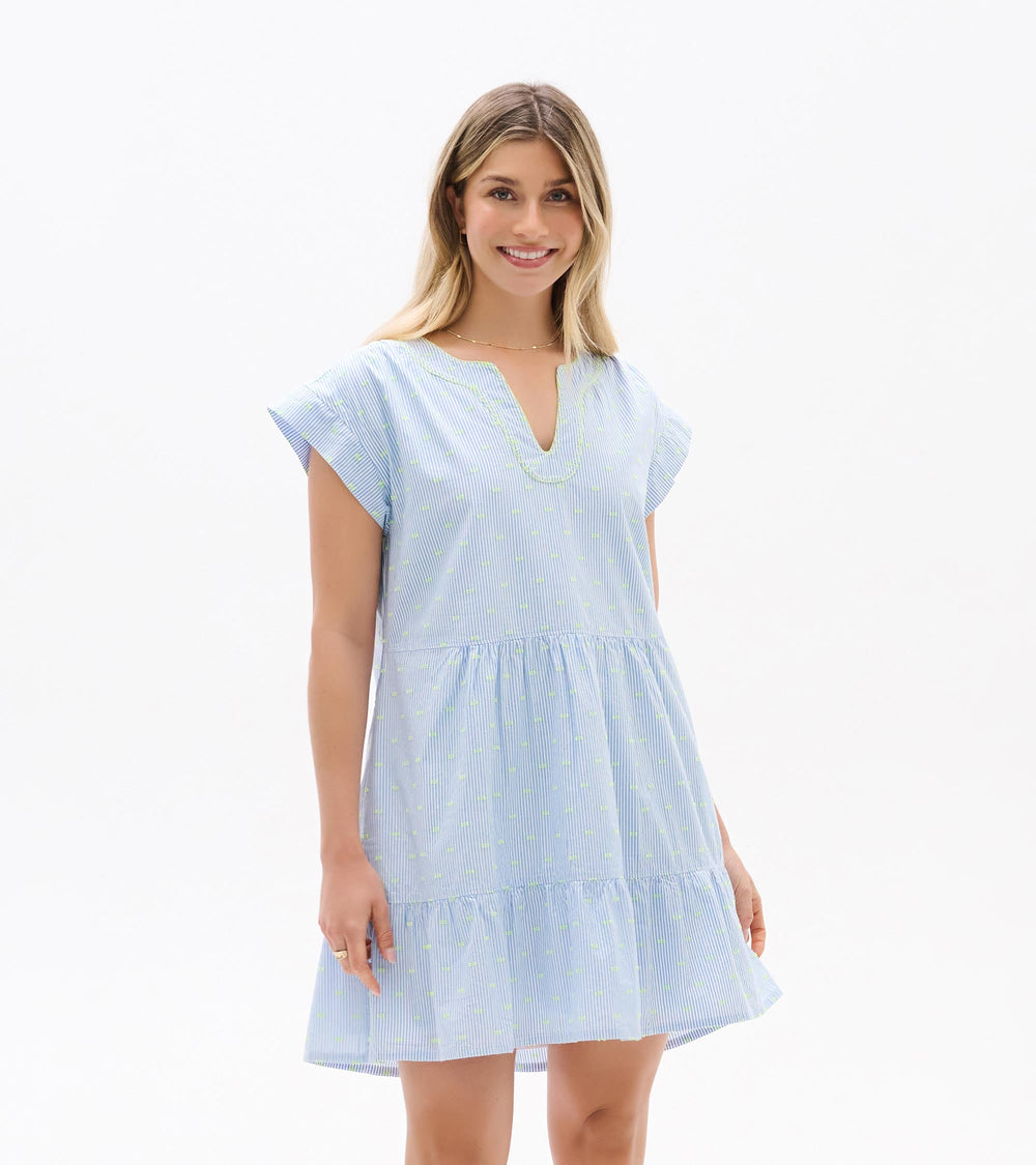 Emerson Dress - Neon Dots on Stripes | Hatley Outlet Women