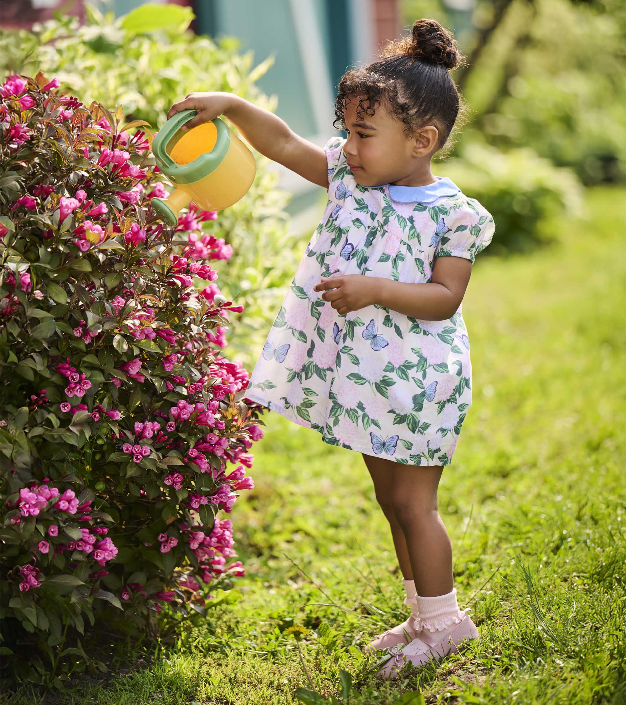 Baby & Toddler Girls Enchanted Garden Woven Collar Dress | Hatley Outlet Baby & Toddler