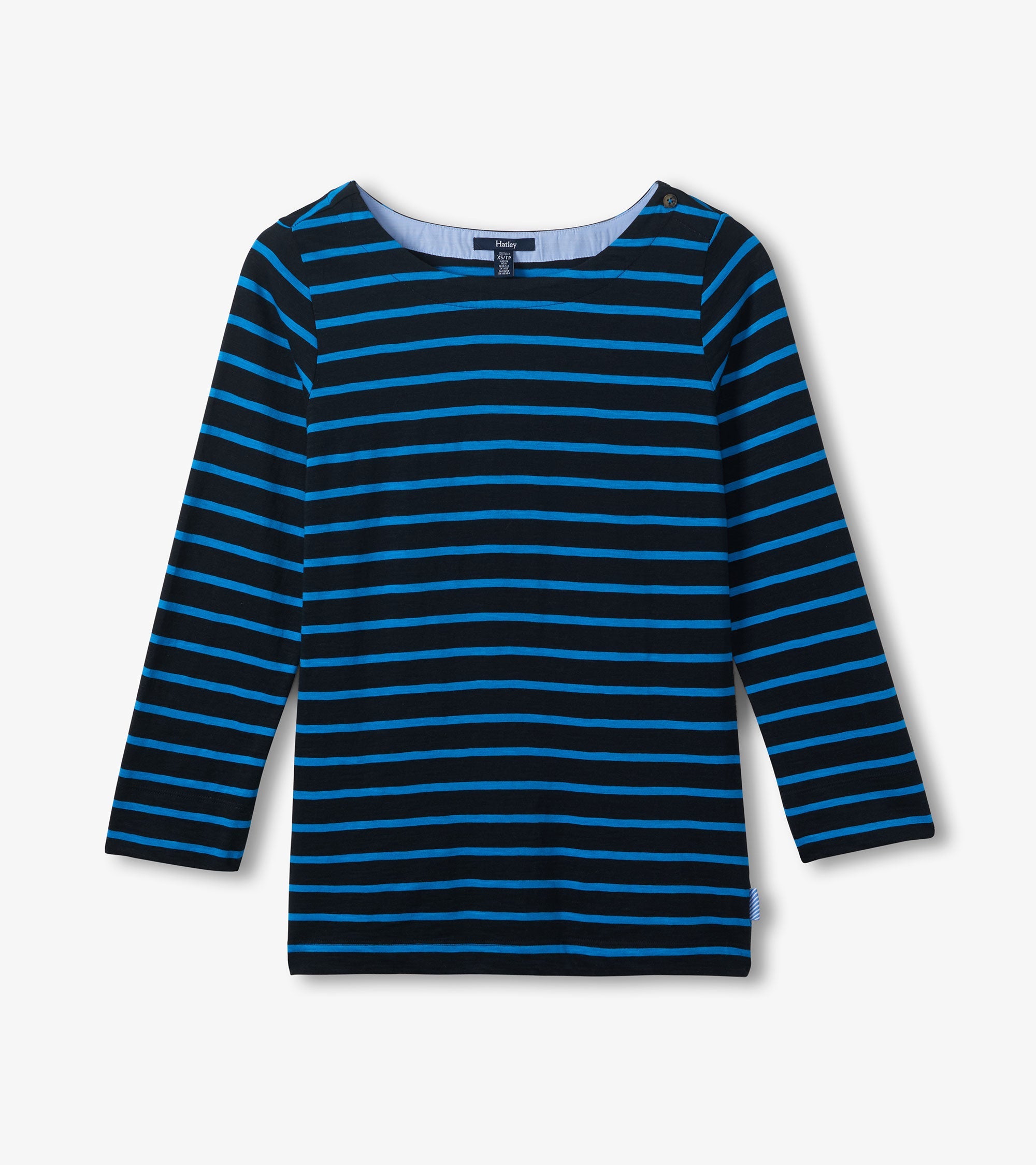 Button Bretton - French Blue Stripes | Hatley