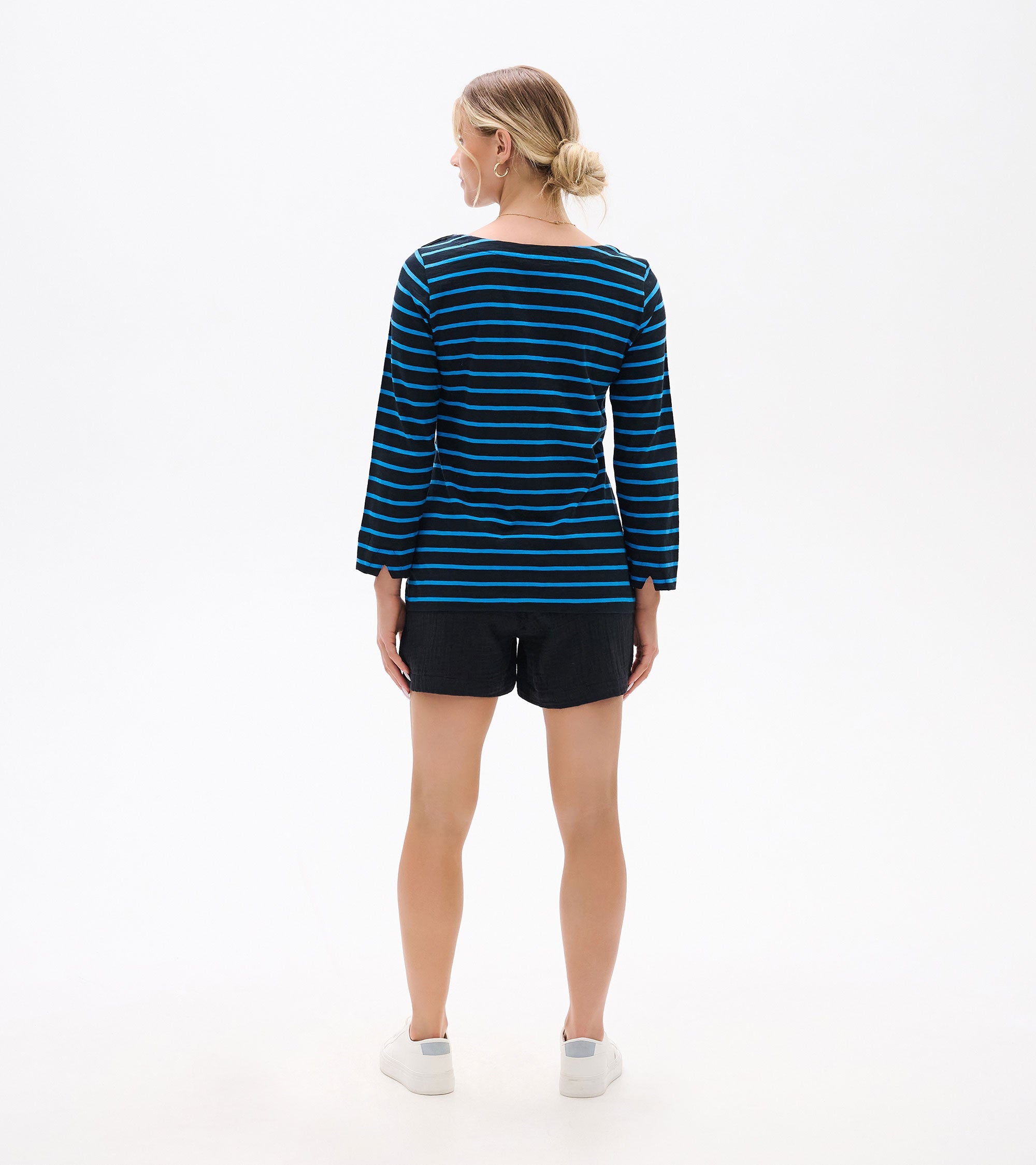 Button Bretton - French Blue Stripes | Hatley