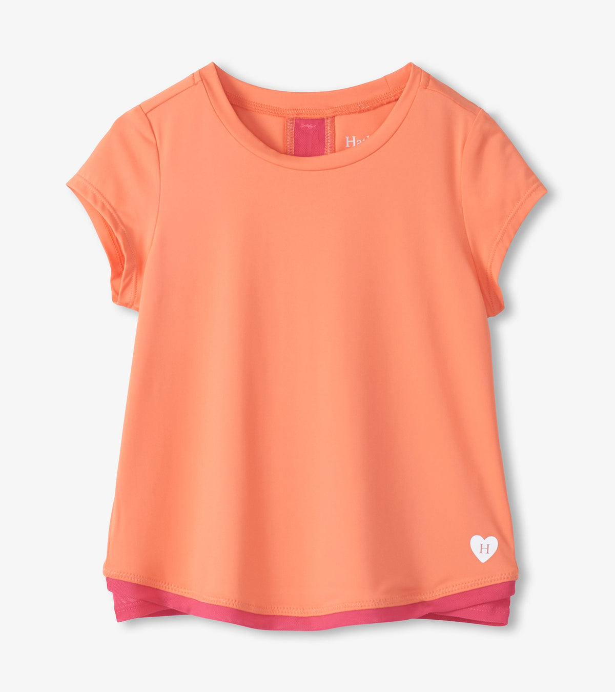 Girls Fusion Coral Mesh Trim T-Shirt | Hatley Discount Girls