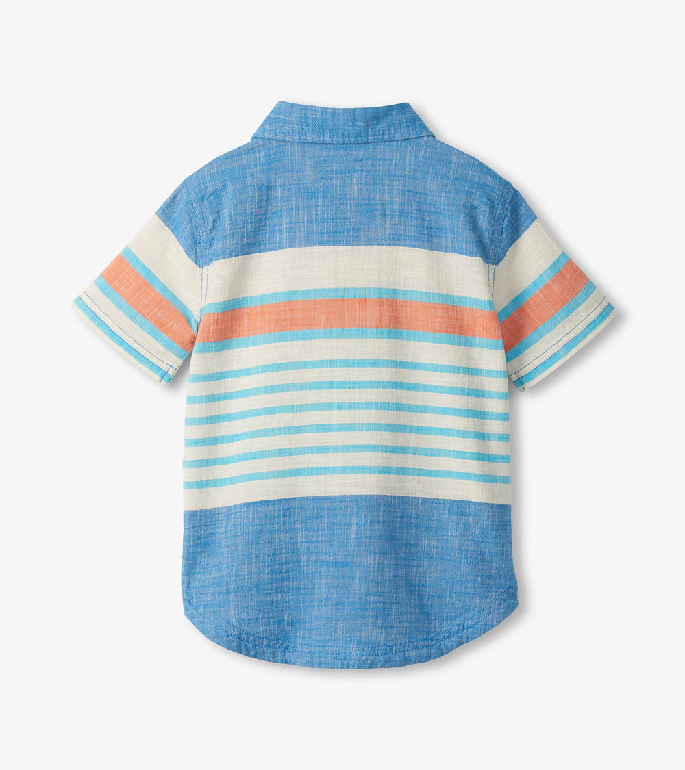 Boys Fresh Stripes Chambray Button Down Shirt | Hatley Sale Boys