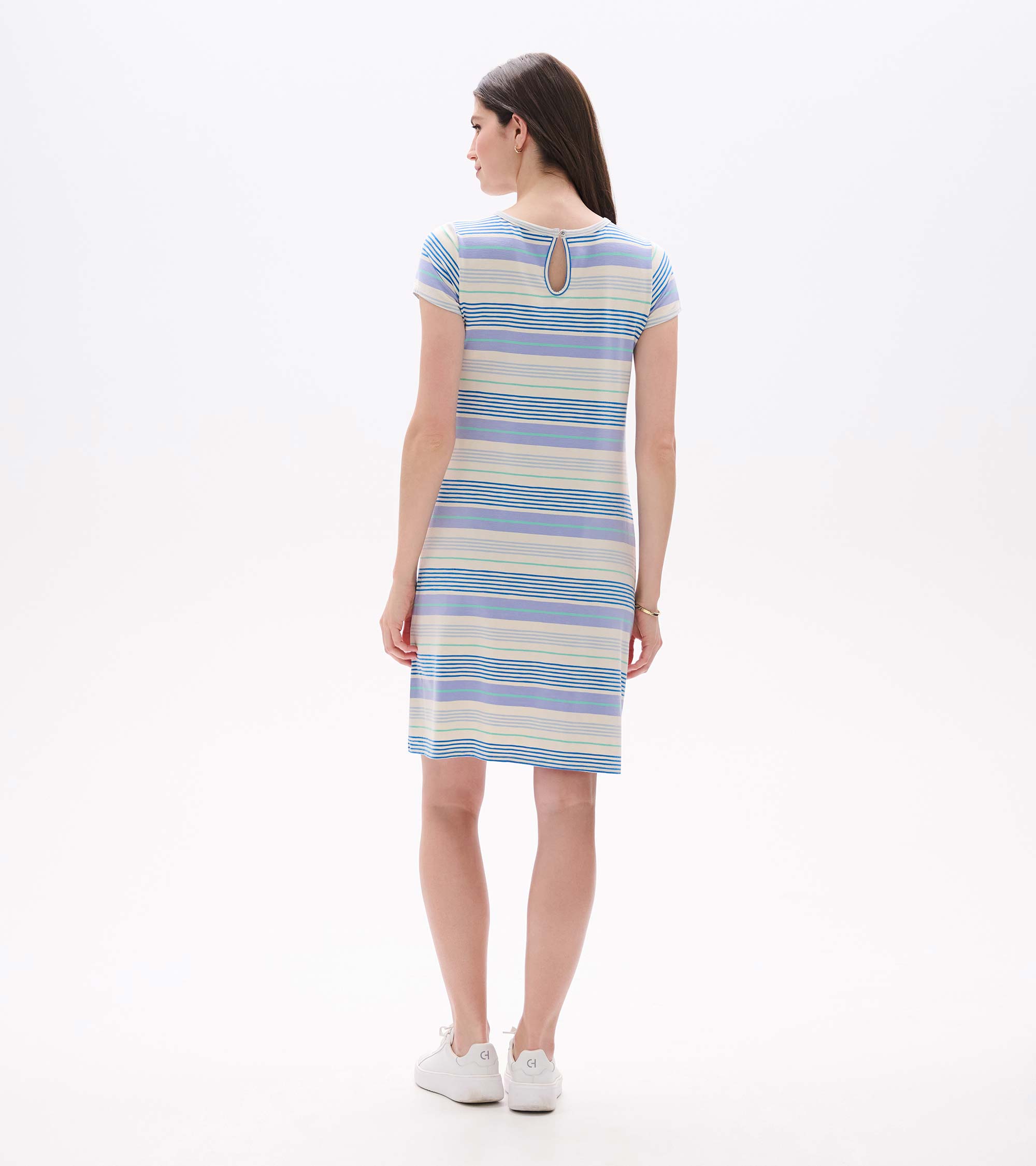Cici A-Line Dress - Iris Wave Stripes | Hatley Discount Women