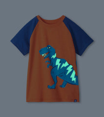 Boys Glow in the Dark Dino Raglan T-Shirt | Hatley Discount Boys