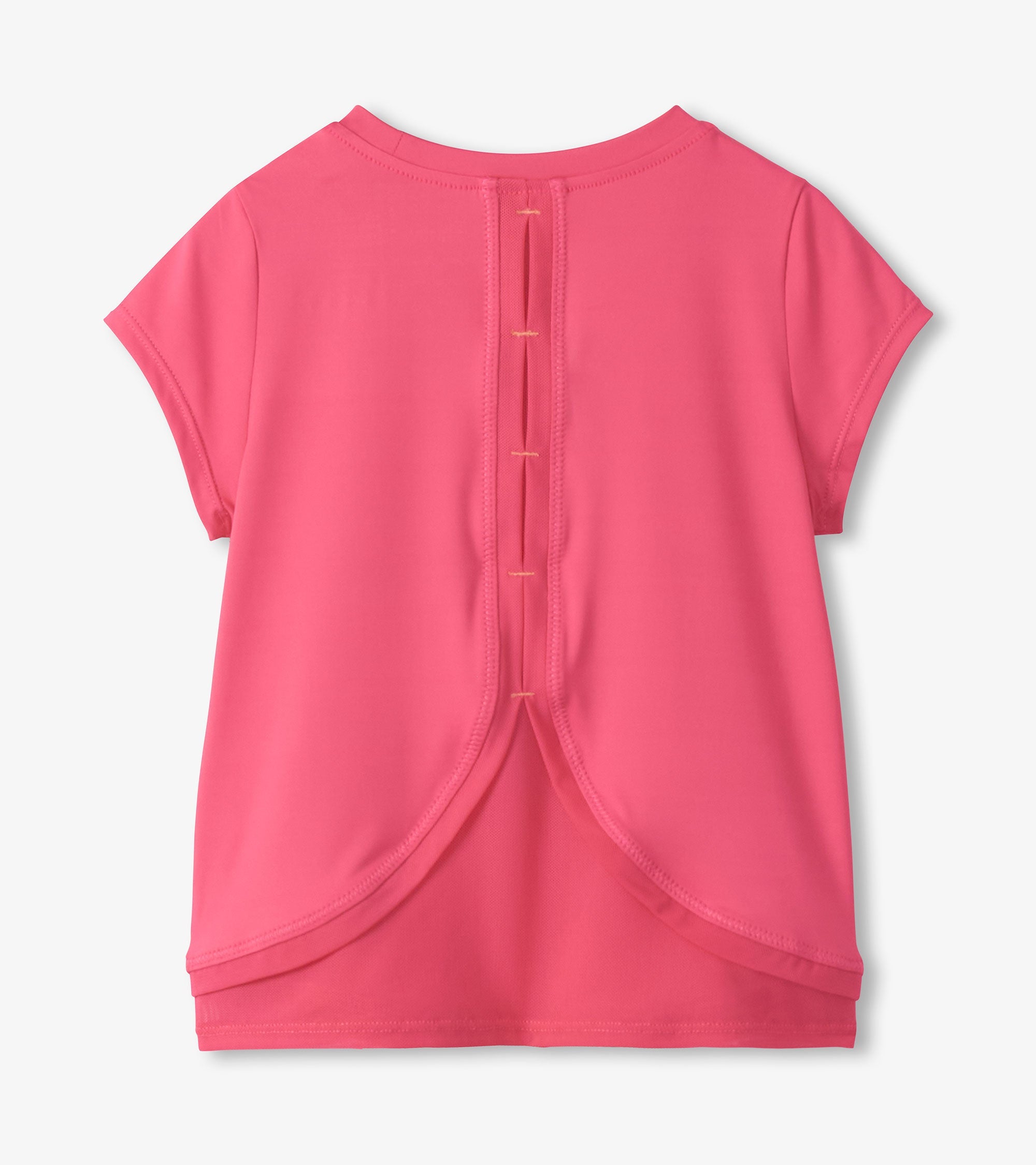 Girls Fandango Pink Mesh Trim T-Shirt | Hatley