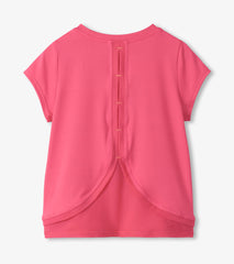 Girls Fandango Pink Mesh Trim T-Shirt | Hatley