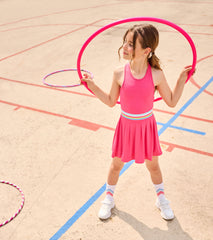 Girls Fandango Pink Pleated Active Dress | Hatley For Girls