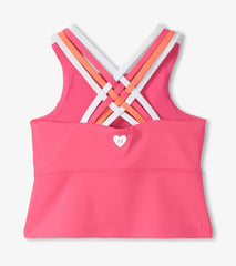 Girls Fandango Pink Strappy Active Tank | Hatley Girls