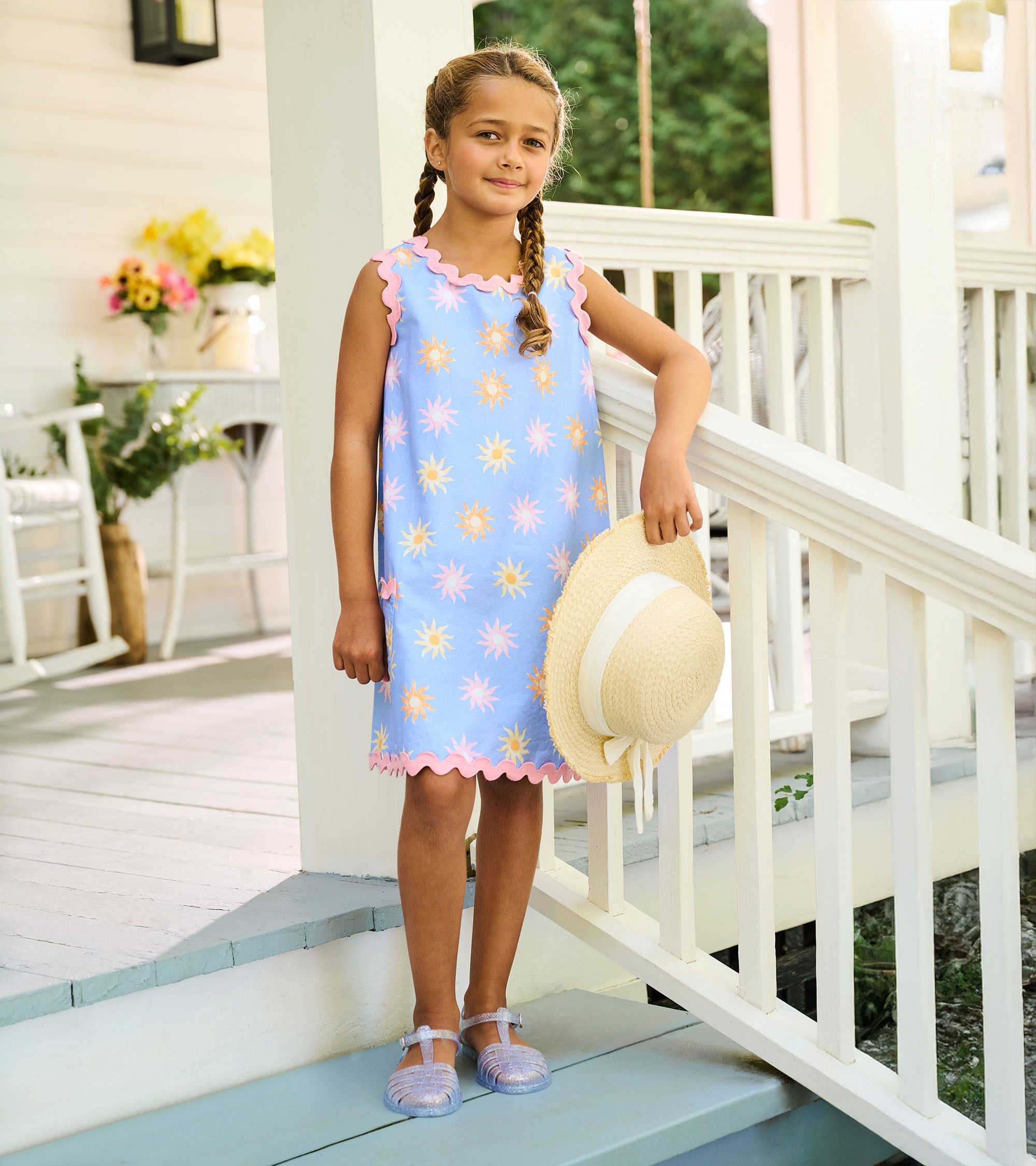 Girls Faded Suns Pinafore Dress | Hatley Onsale Girls