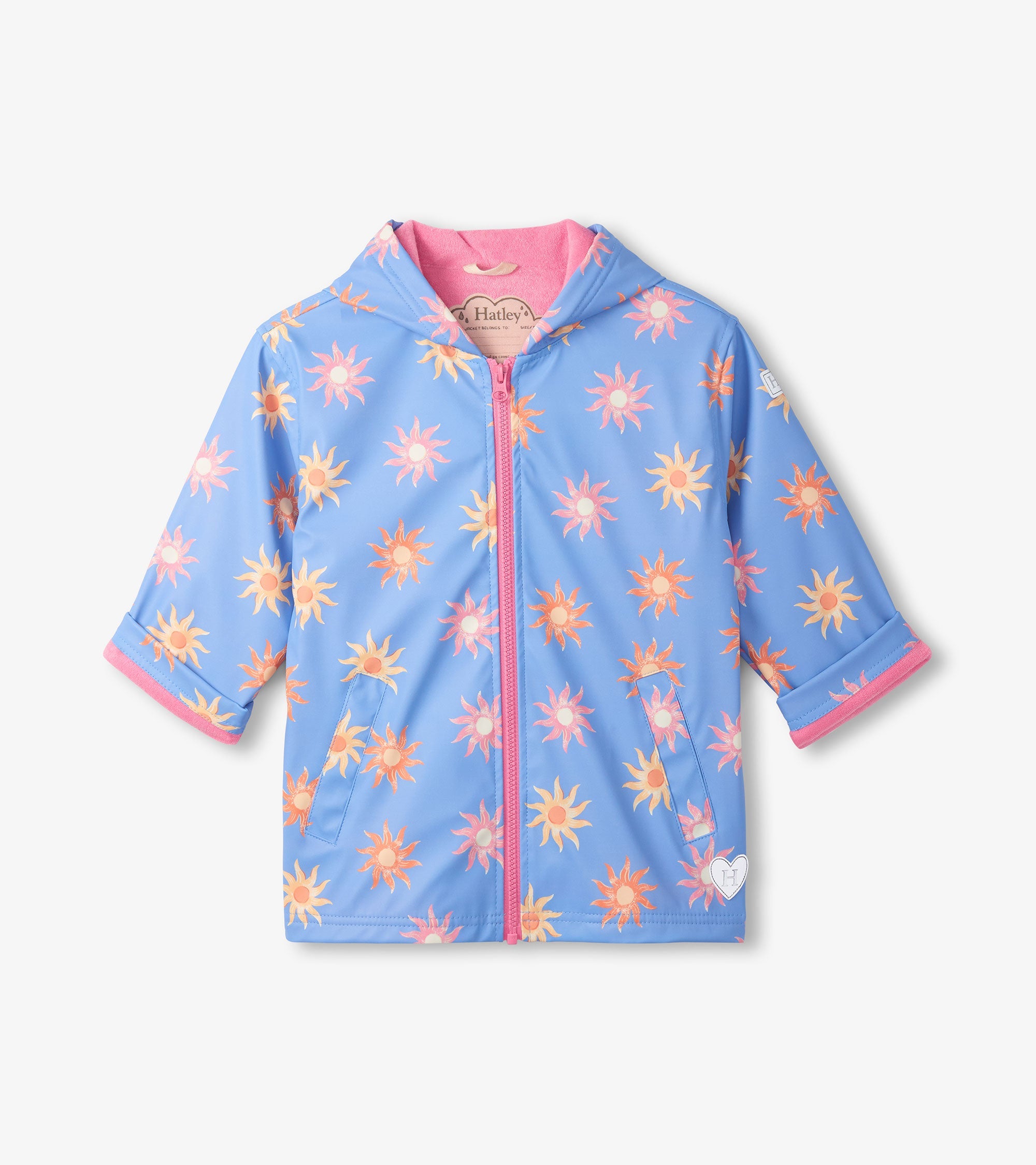 Girls Faded Suns Zip-Up Rain Jacket | Hatley