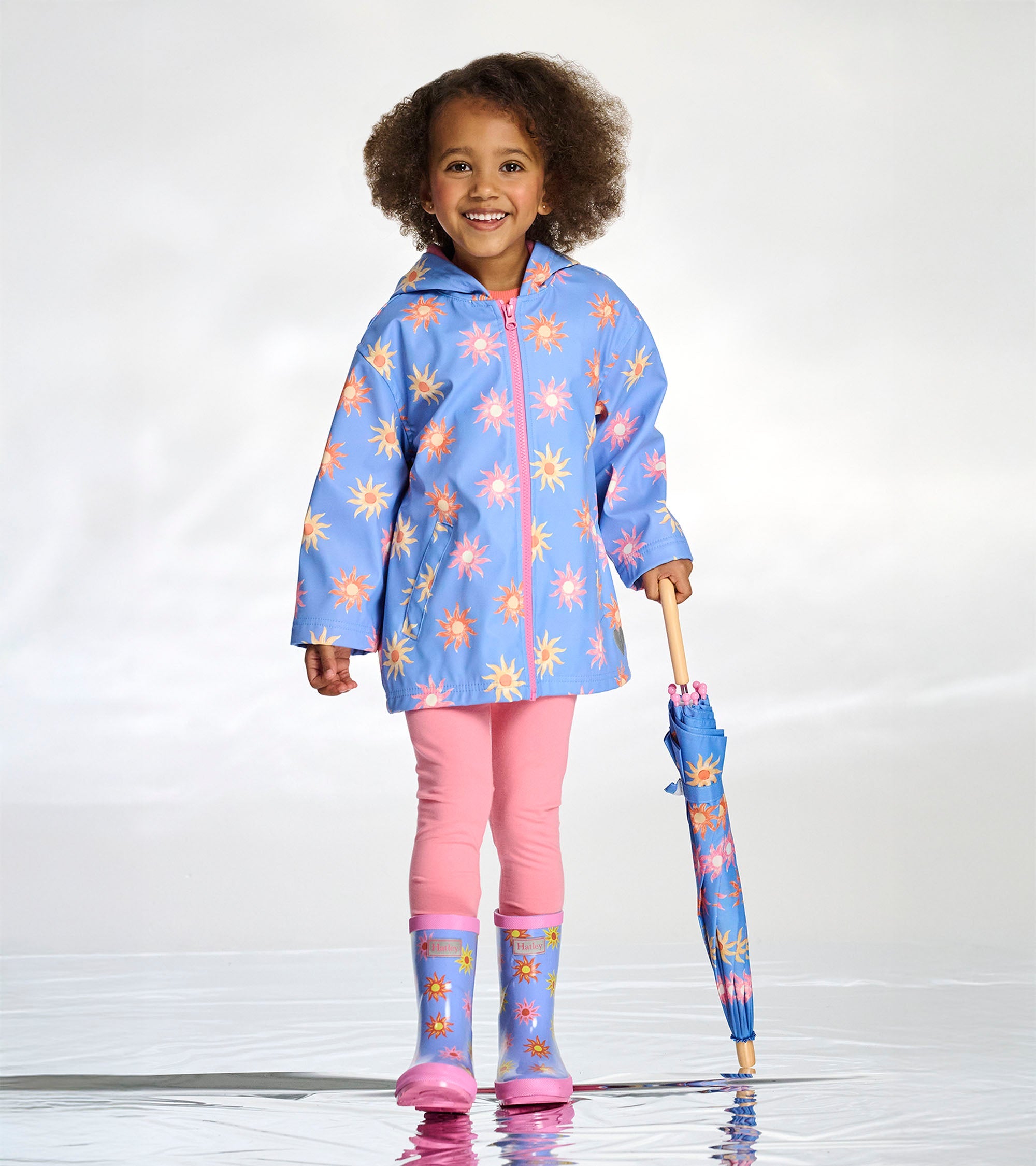 Girls Faded Suns Zip-Up Rain Jacket | Hatley