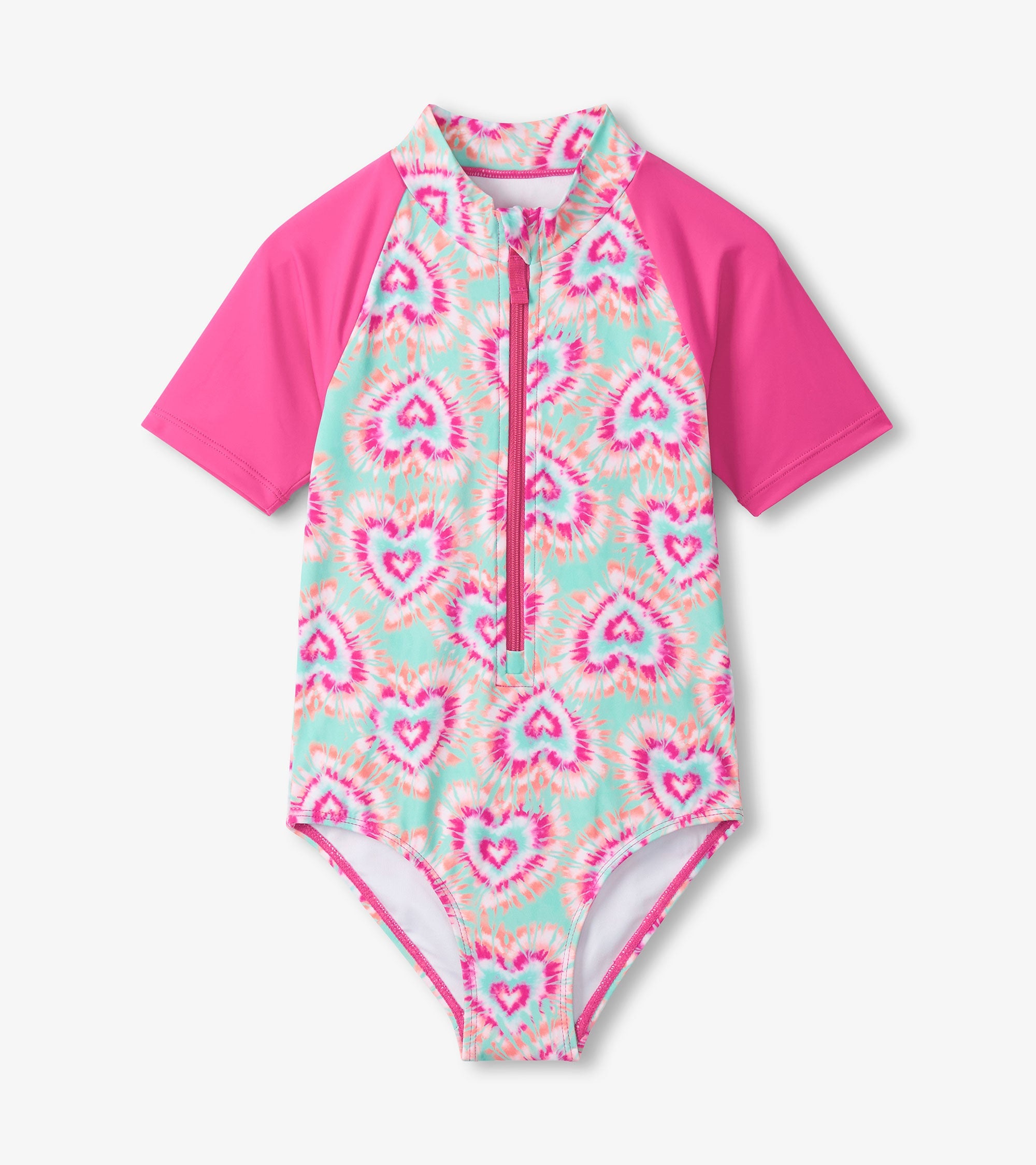 Girls Hearts One-Piece Rashguard Swimsuit | Hatley Girls