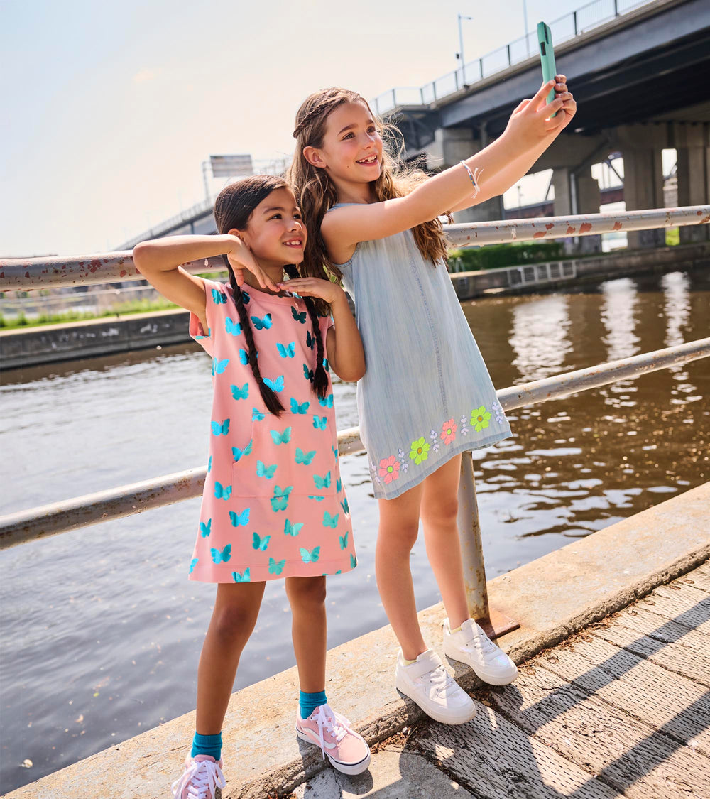 Girls Glitter Butterfly Slouchy Dress | Hatley