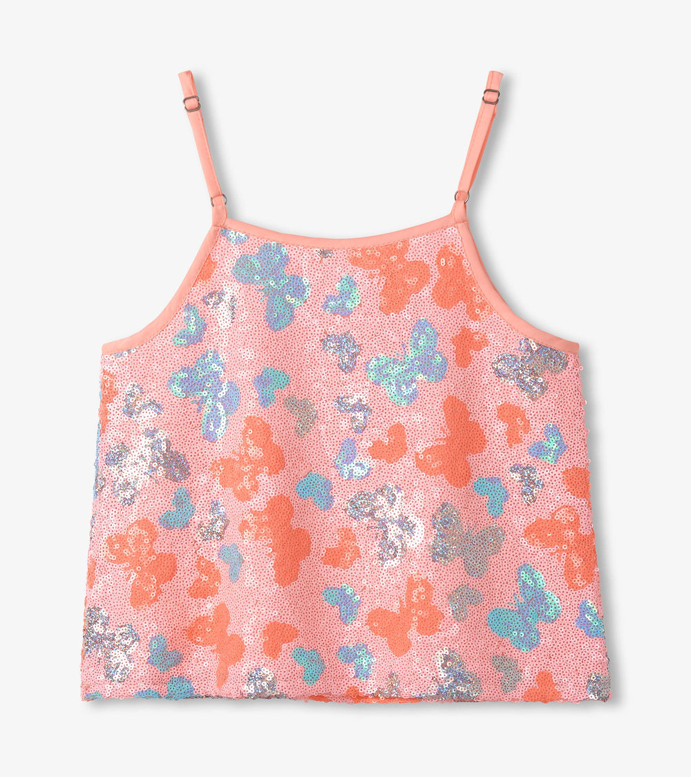 Girls Glitter Butterfly Sequin Top | Hatley Girls