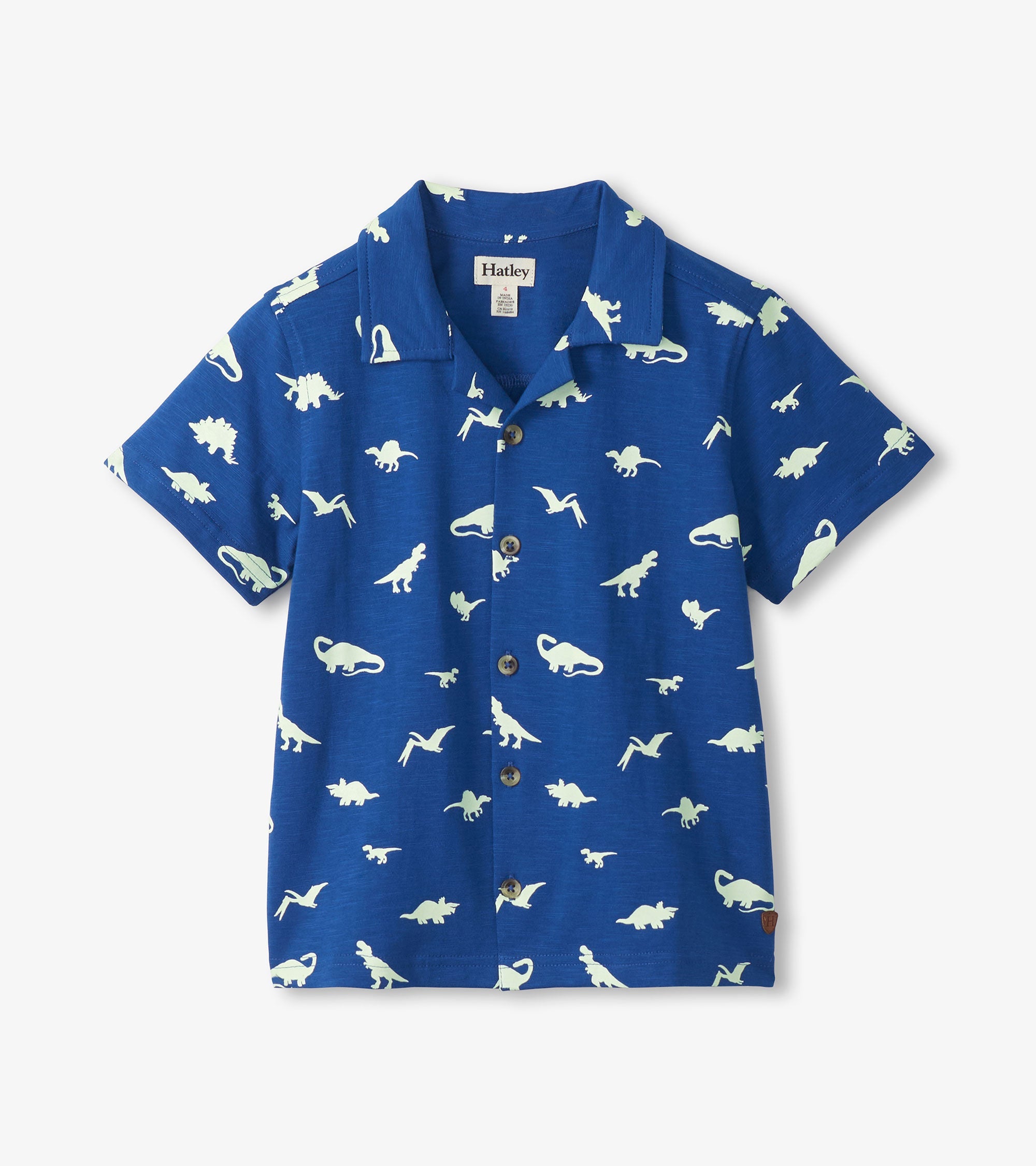 Boys Glow in the Dark Dinos Jersey Button Down | Hatley For Boys