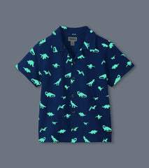 Boys Glow in the Dark Dinos Jersey Button Down | Hatley For Boys