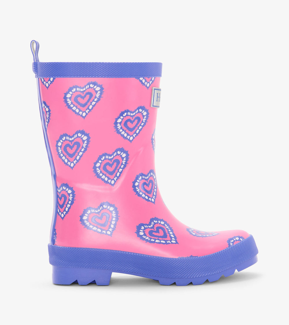 Girls Heart Burst Shiny Rain Boots | Hatley US Girls