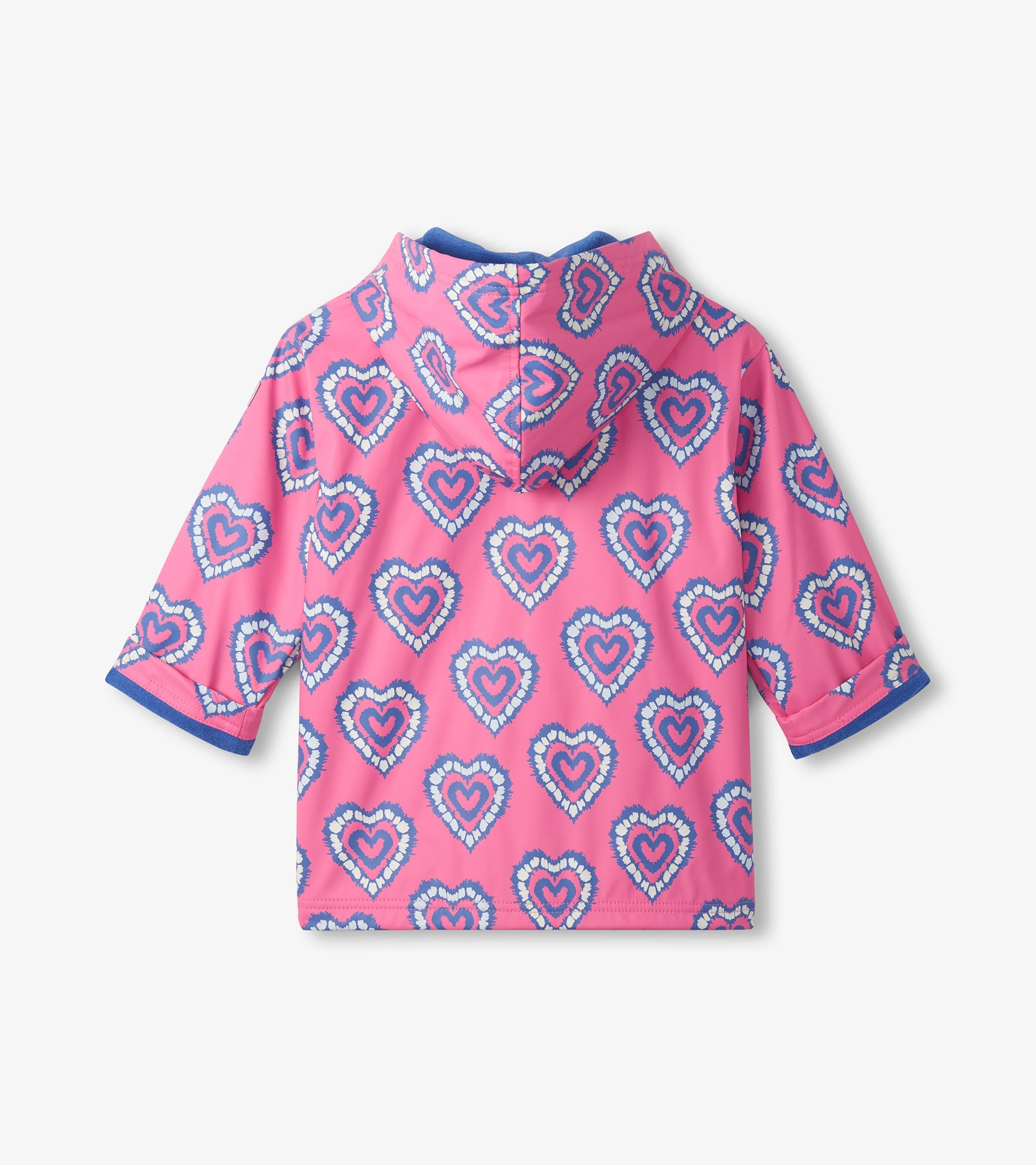 Girls Color Changing Heart Burst Zip-Up Rain Jacket | Hatley Girls