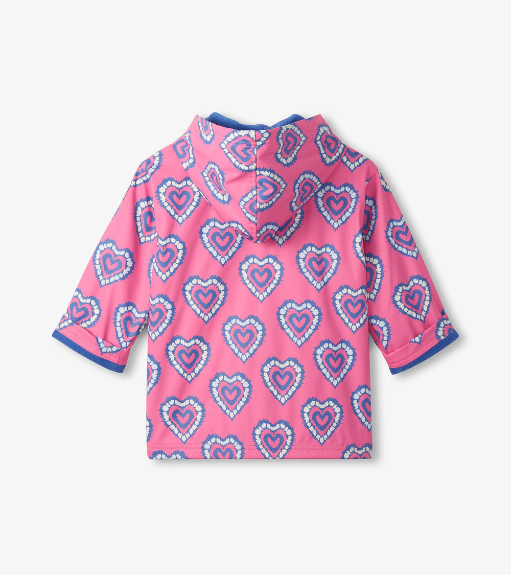 Girls Color Changing Heart Burst Zip-Up Rain Jacket | Hatley Girls
