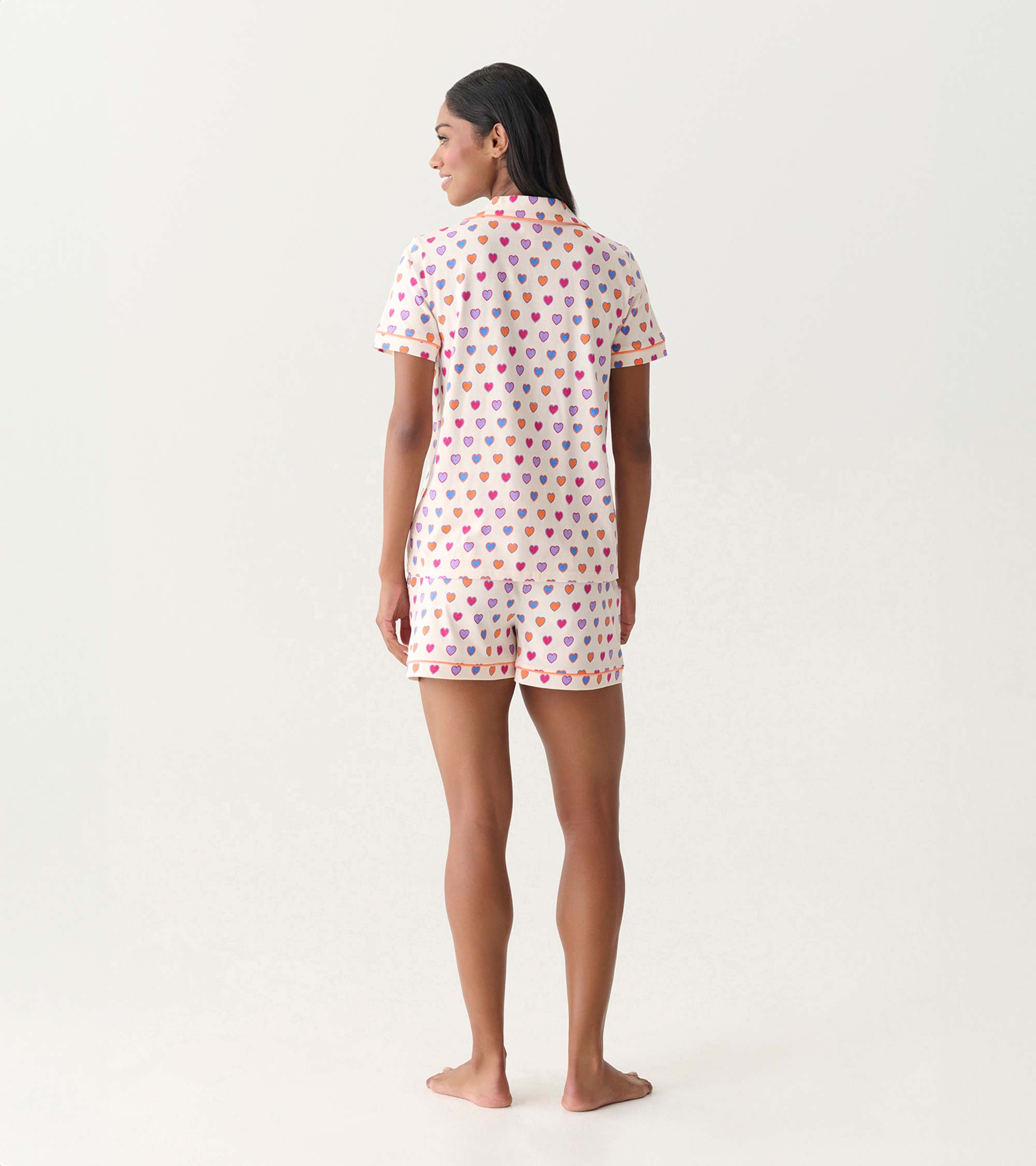 Women's Bunches of Hearts Short Pajama Set | Hatley Outlet Women