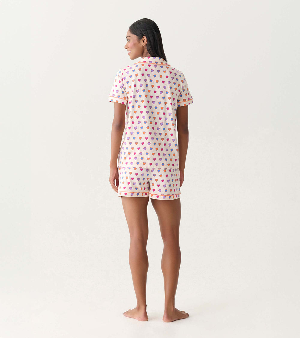 Women's Bunches of Hearts Short Pajama Set | Hatley Outlet Women