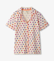 Women's Bunches of Hearts Short Pajama Set | Hatley Outlet Women