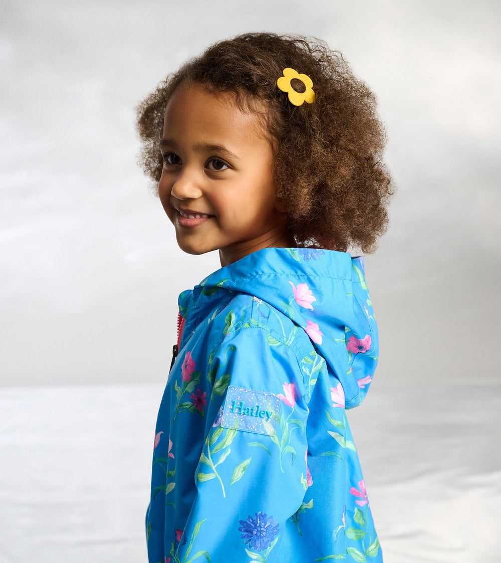 Girls Hyper Real Floral A-Line Swing Jacket | Hatley Outlet Girls