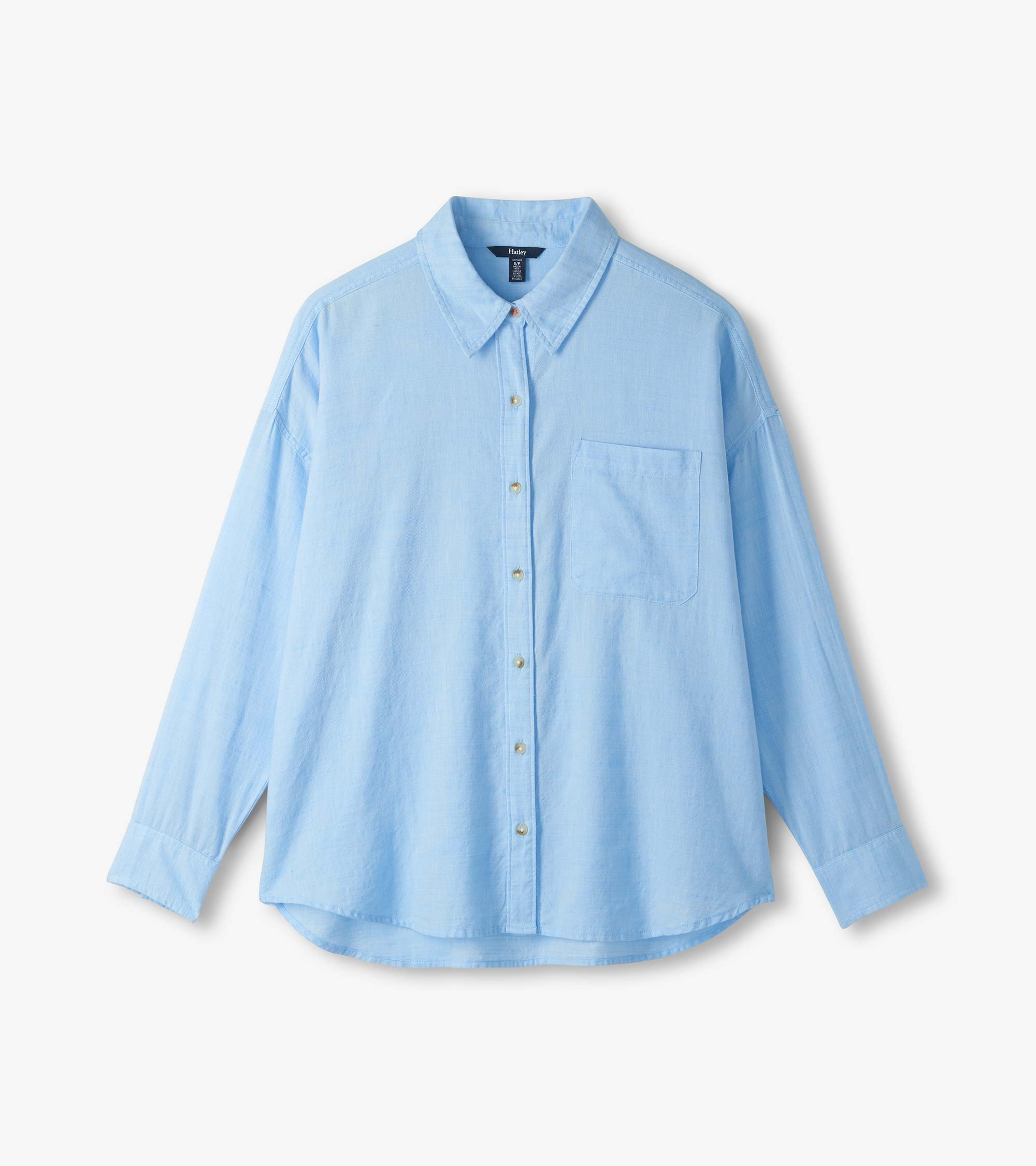 Relaxed Button Down - Light Blue Chambray | Hatley Women