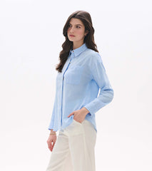 Relaxed Button Down - Light Blue Chambray | Hatley Women