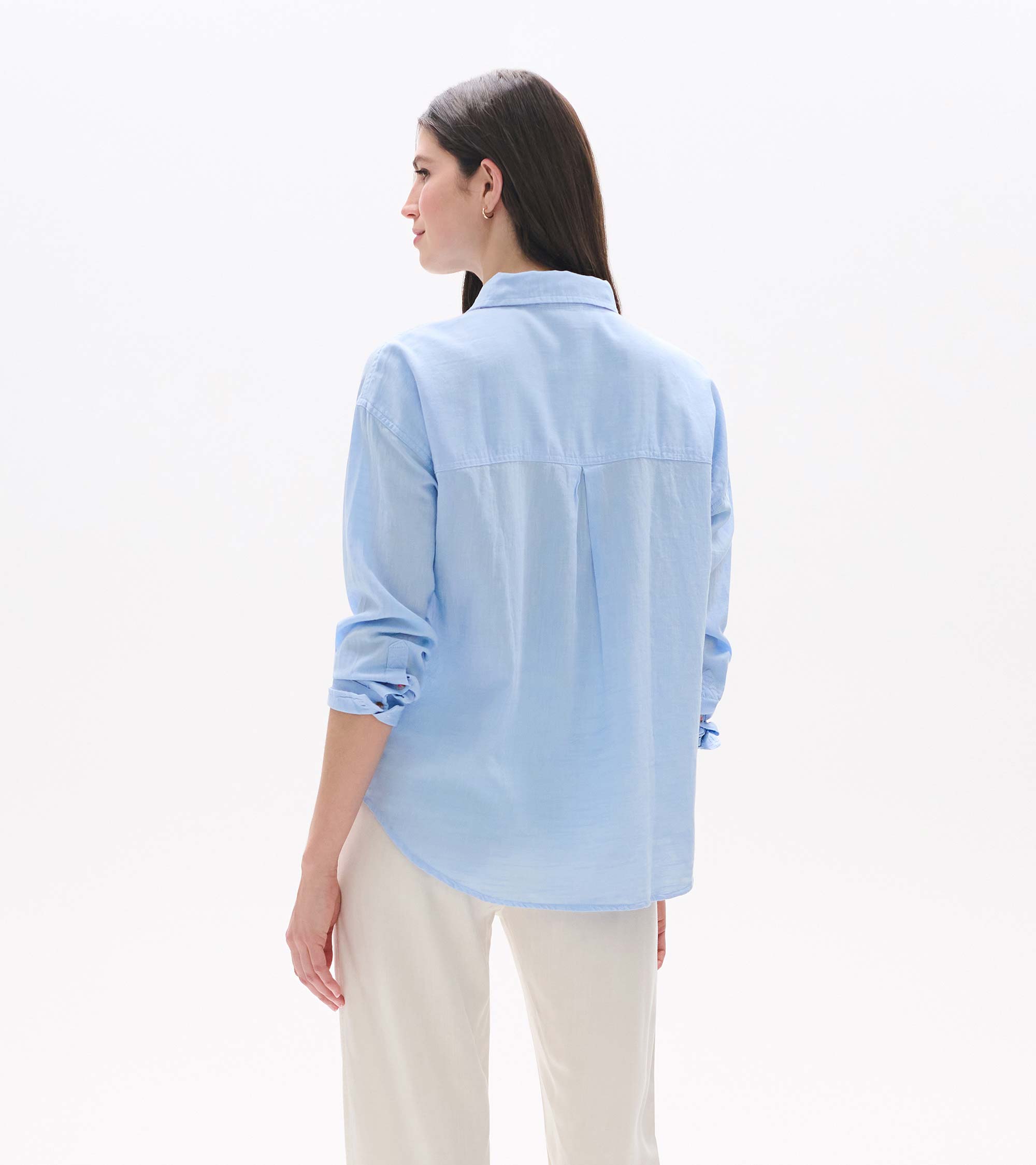 Relaxed Button Down - Light Blue Chambray | Hatley Women