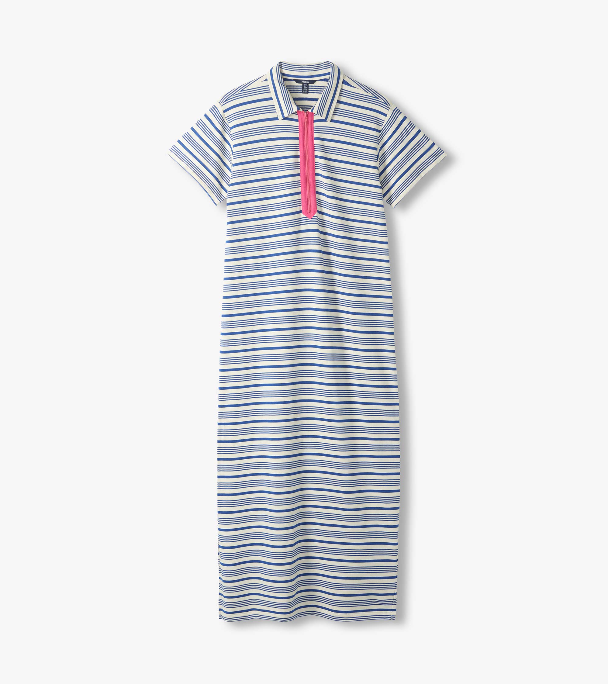 Contrast Zip Maxi Dress - Limoges Stripes | Hatley