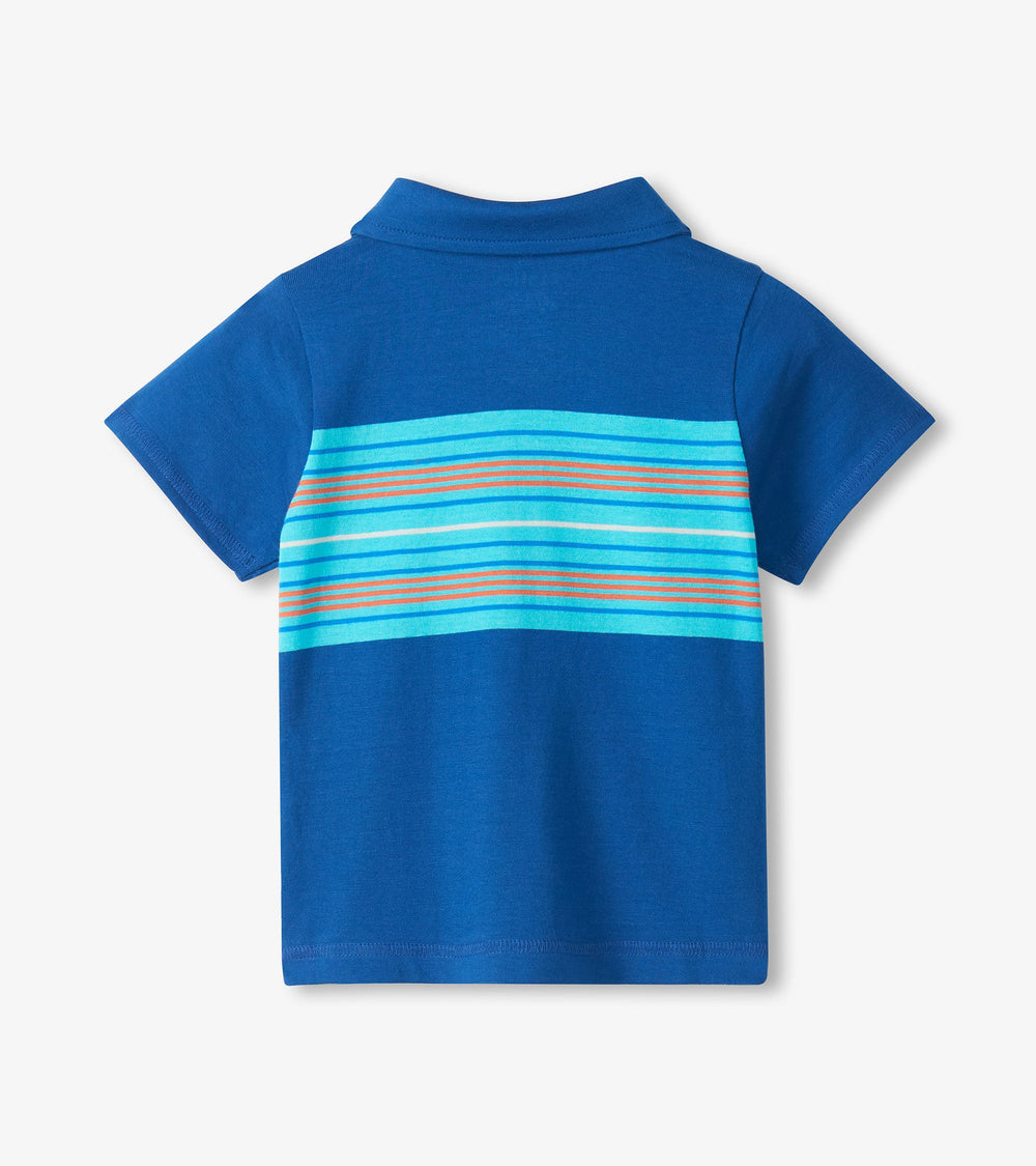 Baby & Toddler Boys Limoges Stripes Peached Jersey Polo T-Shirt | Hatley Discount Baby & Toddler