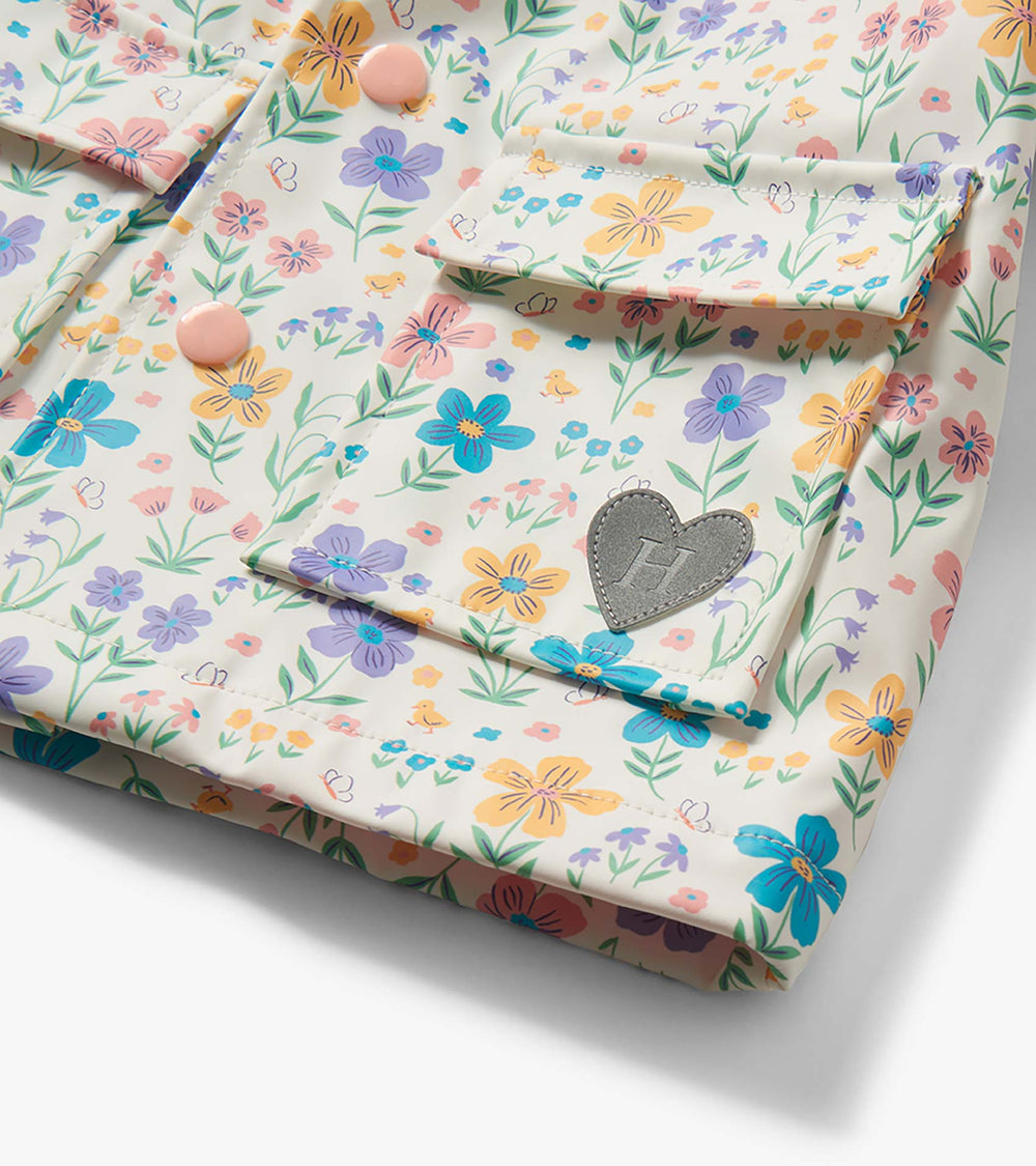 Baby & Toddler Girls Little Garden Chicks Button-Up Rain Jacket | Hatley