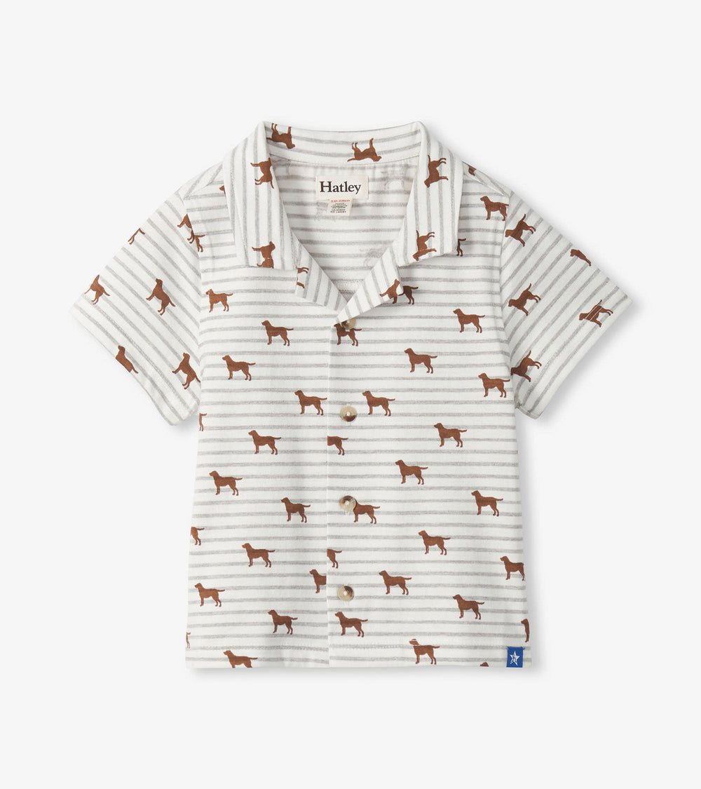 Baby & Toddler Boys Little Pups Jersey Button Down | Hatley Sale Baby & Toddler
