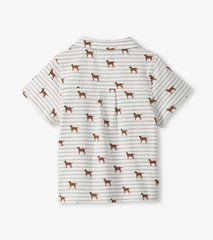 Baby & Toddler Boys Little Pups Jersey Button Down | Hatley Sale Baby & Toddler