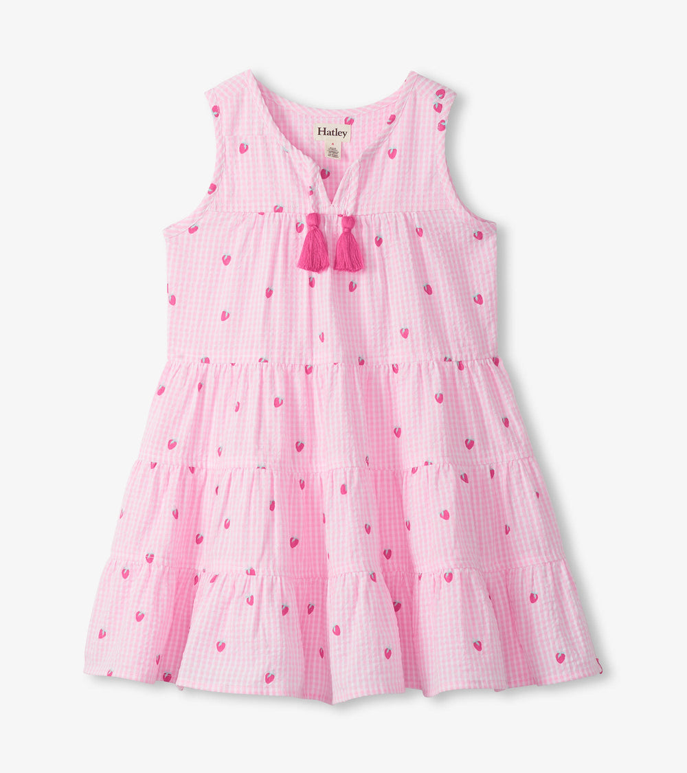Girls Gingham Berries Tiered Dress | Hatley US Girls
