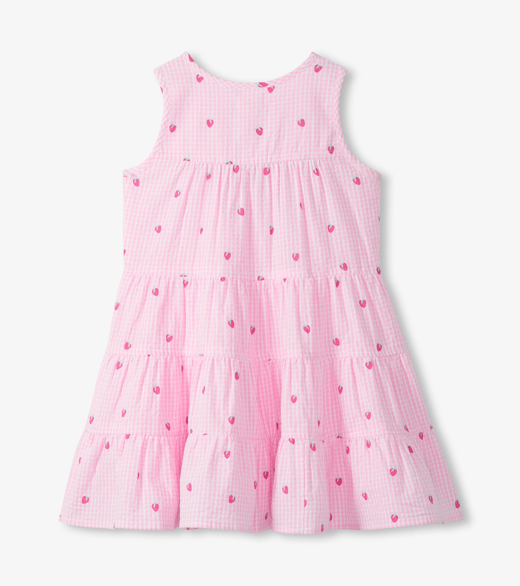 Girls Gingham Berries Tiered Dress | Hatley US Girls
